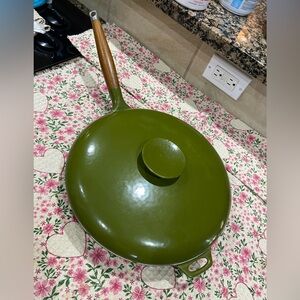 Mid Century Covered Skillet by Michael Lax for Copco Made in Denmark C. 1970's